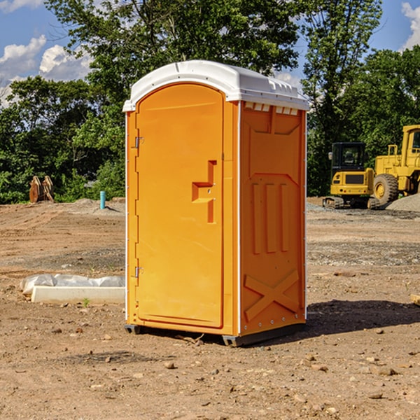 do you offer hand sanitizer dispensers inside the portable restrooms in Holiday Lake